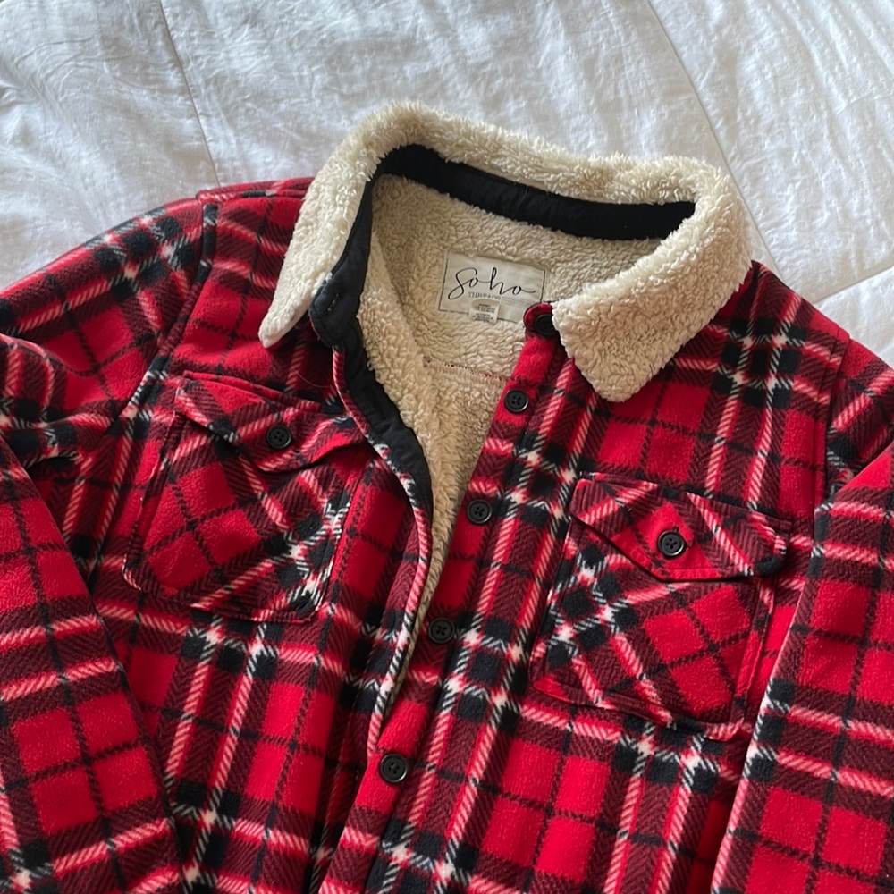Plaid Sherpa Lined Shacket
